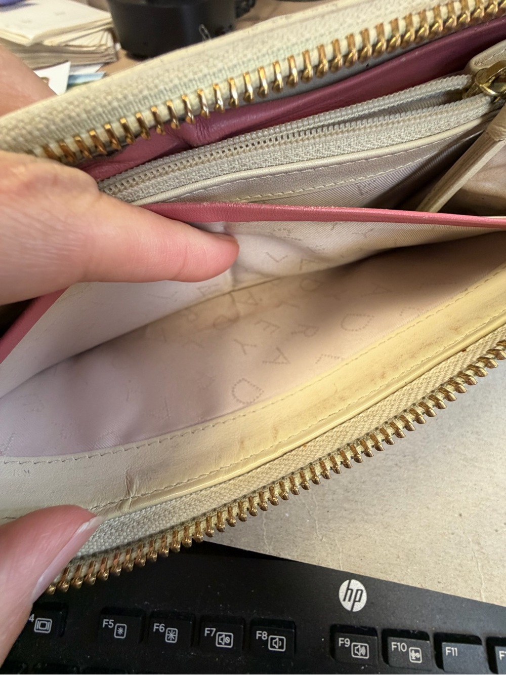 Radley London Dog Appliqué Zip Wallet in Cream & Pink - Picture 7 of 7
